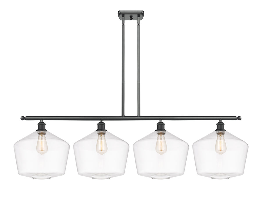 Innovations 516-4I-BK-G652-12-LED LED Island Pendant, Matte Black