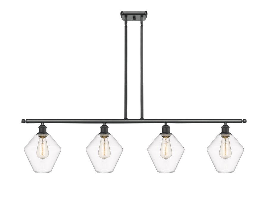 Innovations 516-4I-BK-G652-8 Four Light Island Pendant, Matte Black