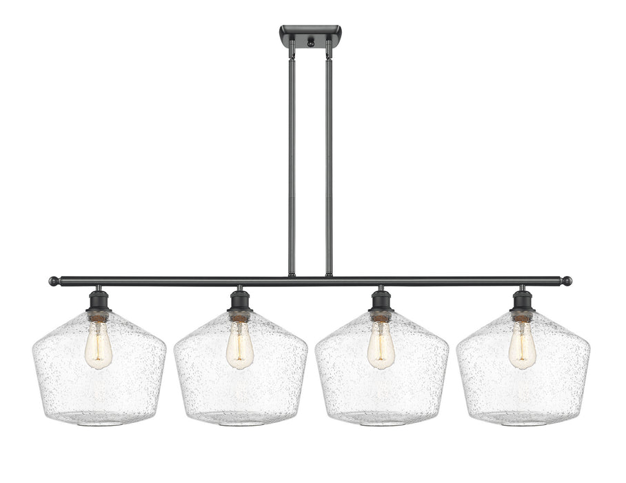 Innovations 516-4I-BK-G654-12 Four Light Island Pendant, Matte Black