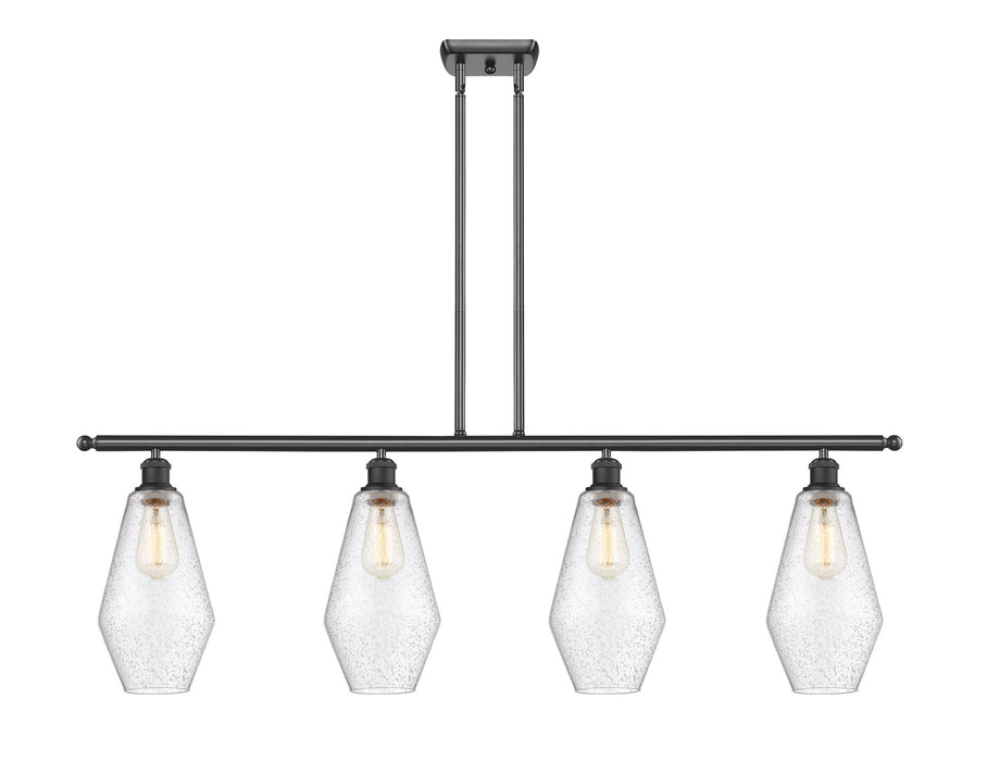 Innovations 516-4I-BK-G654-7 Four Light Island Pendant, Matte Black