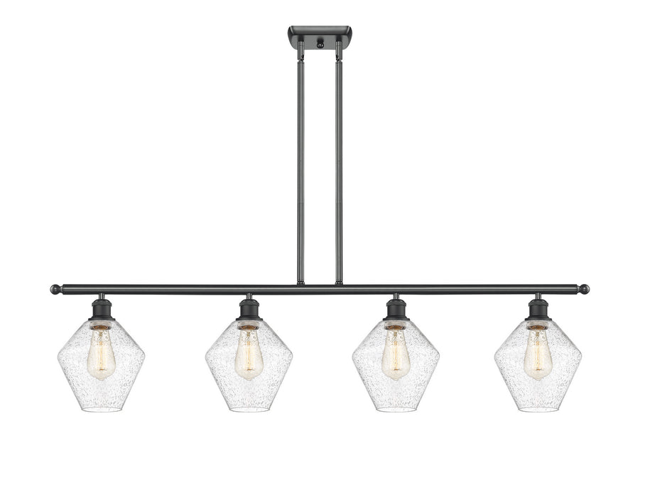 Innovations 516-4I-BK-G654-8 Four Light Island Pendant, Matte Black