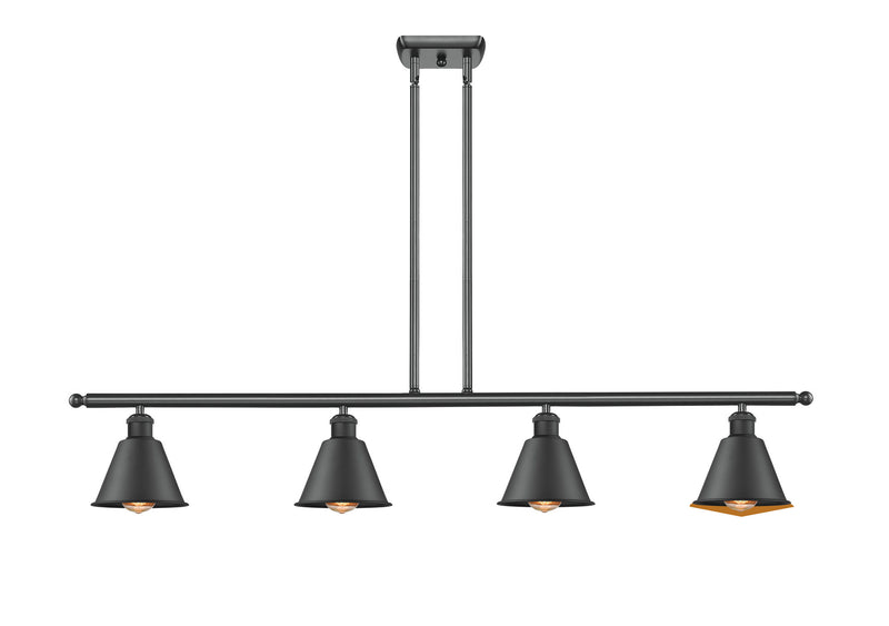 Innovations 516-4I-BK-M8 Four Light Island Pendant, Matte Black