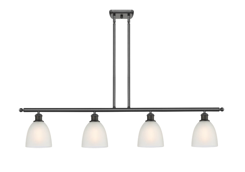 Innovations 516-4I-OB-G381 Four Light Island Pendant, Oil Rubbed Bronze