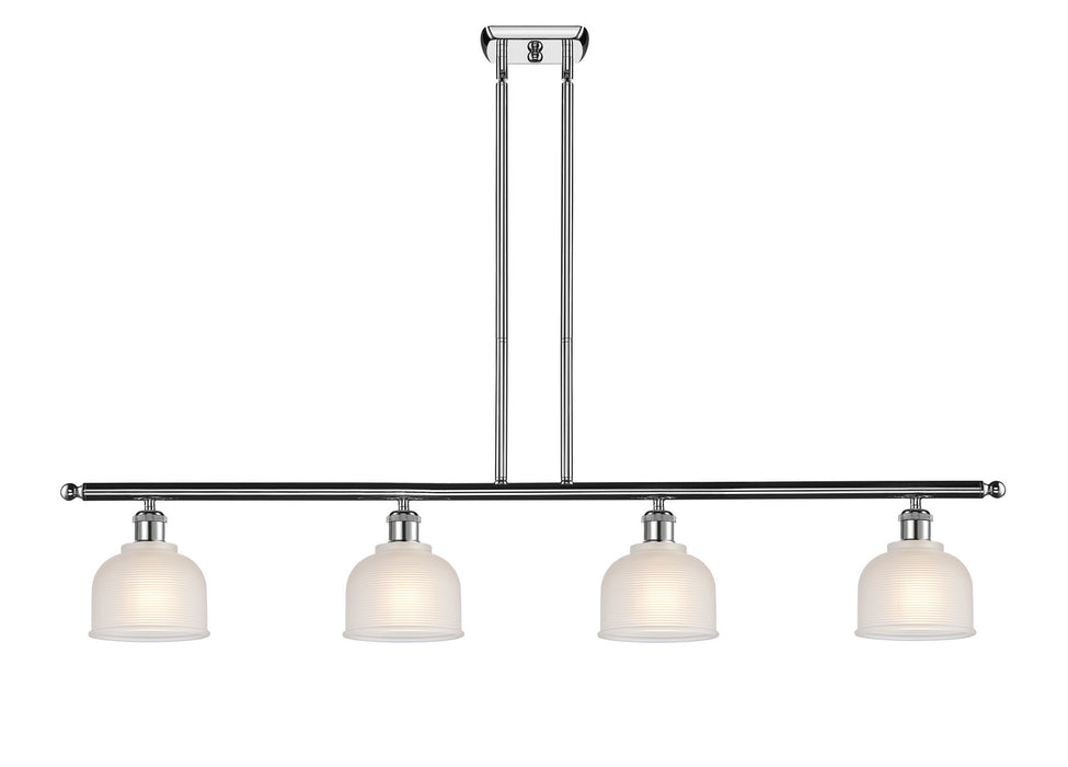 Innovations 516-4I-PC-G411 Four Light Island Pendant, Polished Chrome