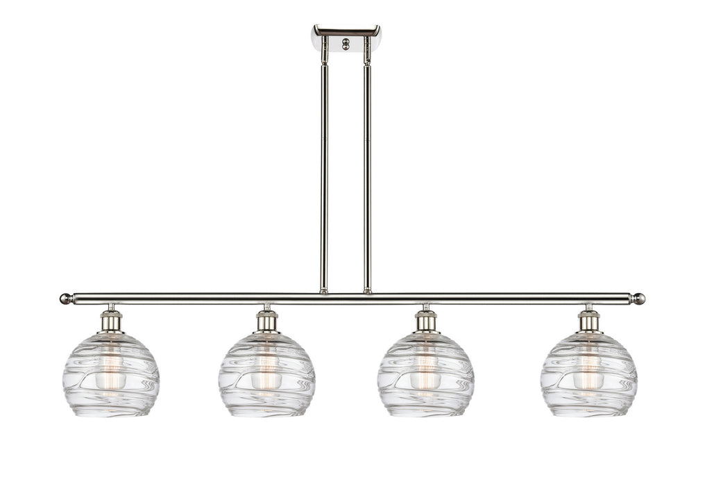 Innovations 516-4I-PN-G1213-8 Four Light Island Pendant, Polished Nickel