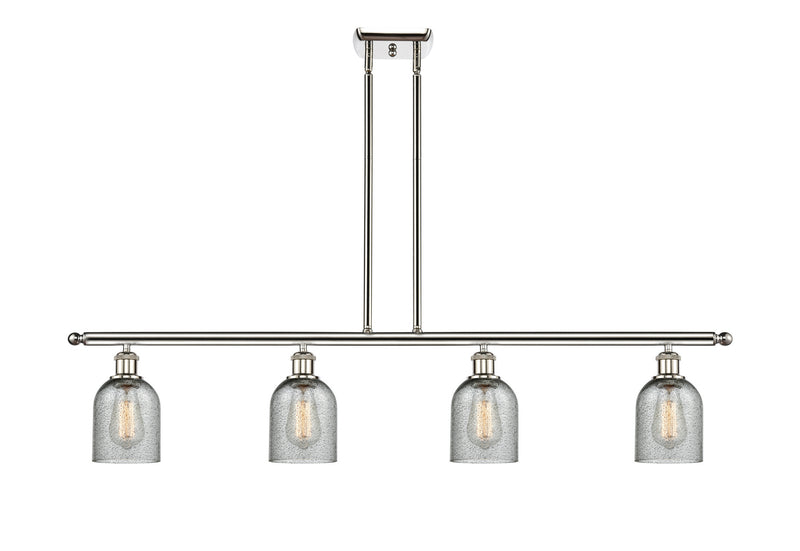 Innovations 516-4I-PN-G257 Four Light Island Pendant, Polished Nickel