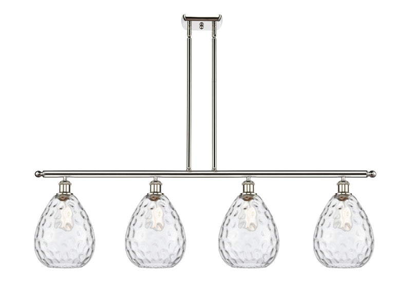 Innovations 516-4I-PN-G372 Four Light Island Pendant, Polished Nickel