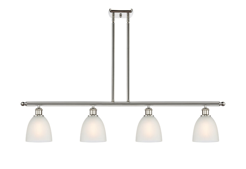 Innovations 516-4I-PN-G381 Four Light Island Pendant, Polished Nickel