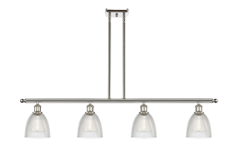 Innovations 516-4I-PN-G382 Four Light Island Pendant, Polished Nickel