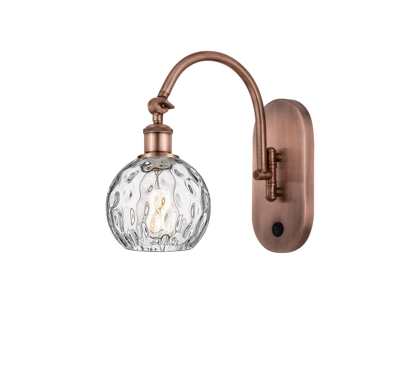 Innovations 518-1W-AC-G1215-6 One Light Wall Sconce, Antique Copper
