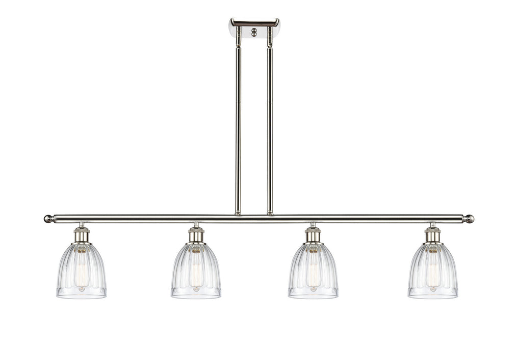 Innovations 516-4I-PN-G442 Four Light Island Pendant, Polished Nickel