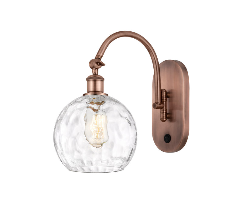 Innovations 518-1W-AC-G1215-8 One Light Wall Sconce, Antique Copper