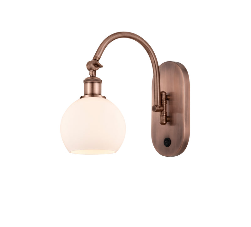 Innovations 518-1W-AC-G121-6-LED LED Wall Sconce, Antique Copper