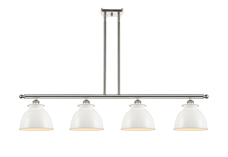 Innovations 516-4I-PN-M14-W Four Light Island Pendant, Polished Nickel
