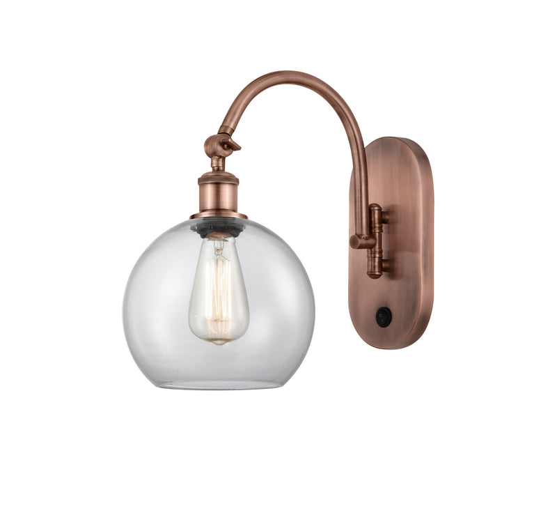 Innovations 518-1W-AC-G122-8-LED LED Wall Sconce, Antique Copper
