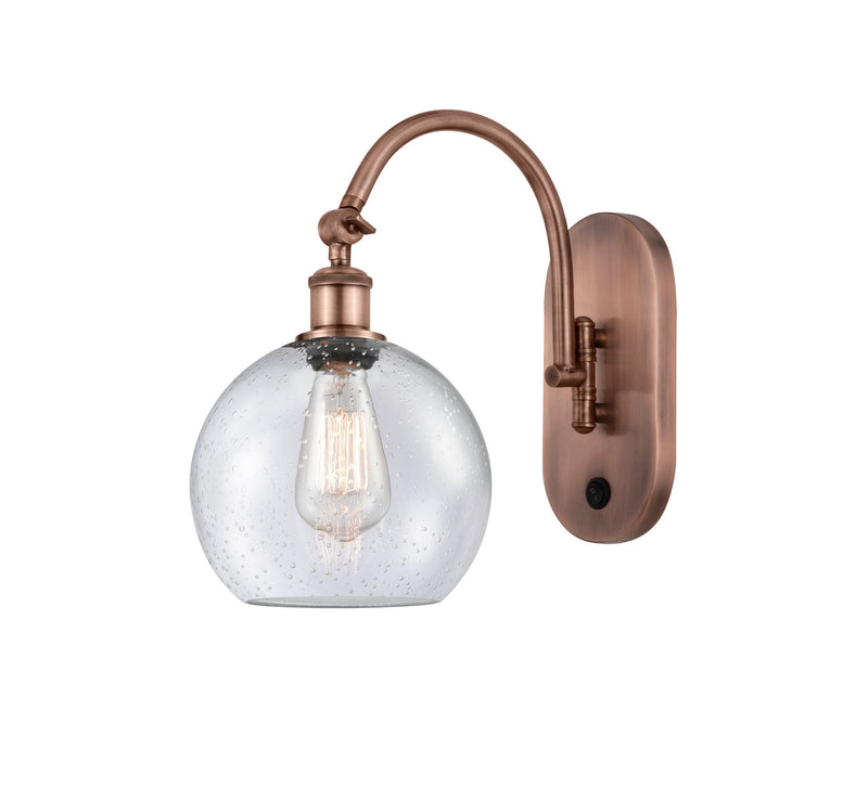 Innovations 518-1W-AC-G124-8-LED LED Wall Sconce, Antique Copper