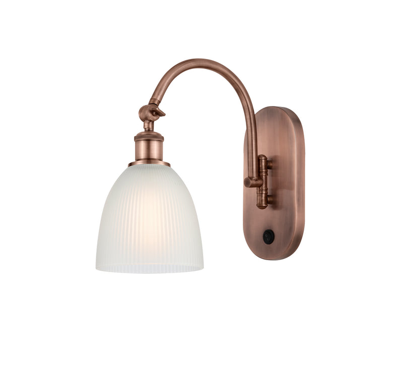 Innovations 518-1W-AC-G381 One Light Wall Sconce, Antique Copper