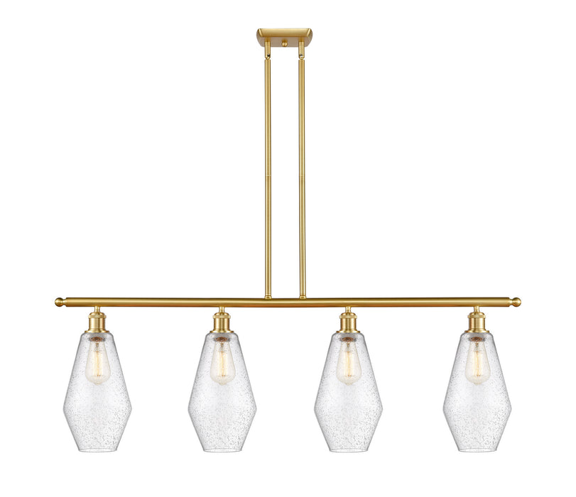 Innovations 516-4I-SG-G654-7 Four Light Island Pendant, Satin Gold