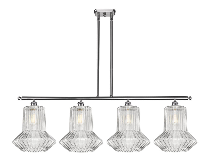 Innovations 516-4I-SN-G212 Four Light Island Pendant, Brushed Satin Nickel