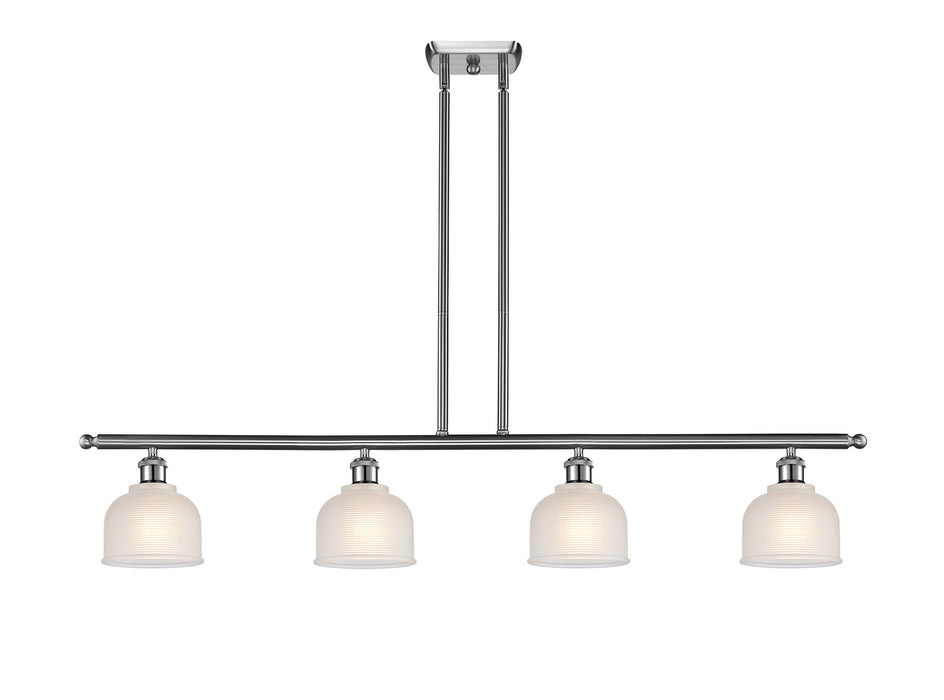 Innovations 516-4I-SN-G411 Four Light Island Pendant, Brushed Satin Nickel