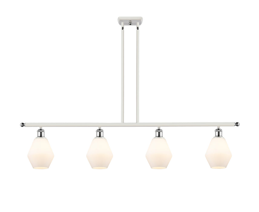 Innovations 516-4I-WPC-G651-6-LED LED Island Pendant, White Polished Chrome