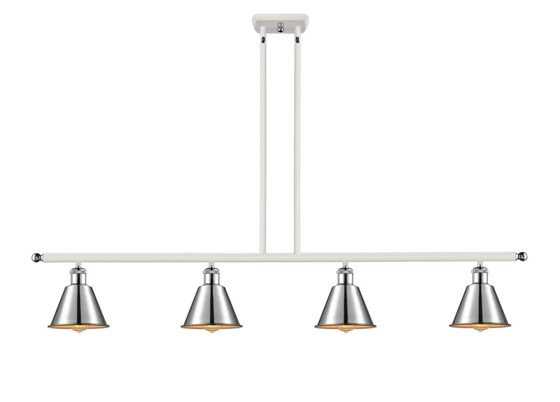 Innovations 516-4I-WPC-M8 Four Light Island Pendant, White Polished Chrome