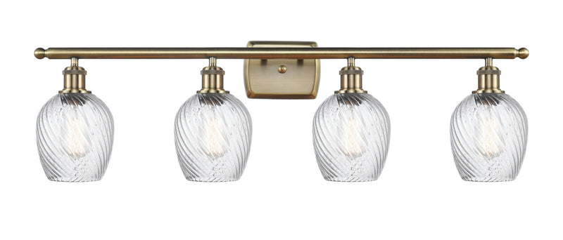 Innovations 516-4W-AB-G292 Four Light Bath Vanity, Antique Brass