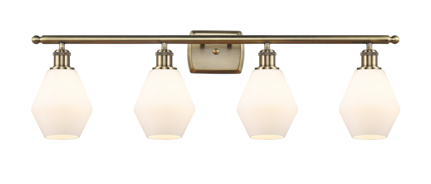 Innovations 516-4W-AB-G651-6 Four Light Bath Vanity, Antique Brass