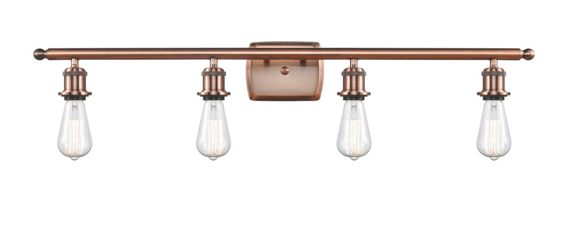 Innovations 516-4W-AC Four Light Bath Vanity, Antique Copper