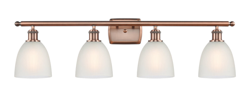 Innovations 516-4W-AC-G381 Four Light Bath Vanity, Antique Copper