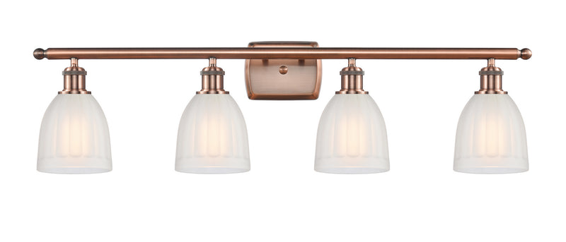 Innovations 516-4W-AC-G441 Four Light Bath Vanity, Antique Copper
