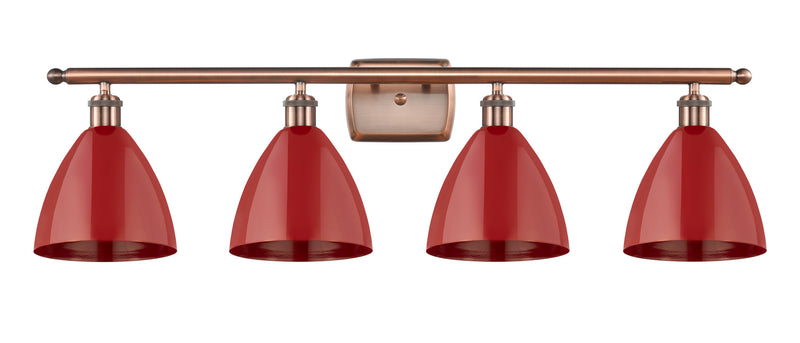 Innovations 516-4W-AC-MBD-75-RD Four Light Bath Vanity, Antique Copper