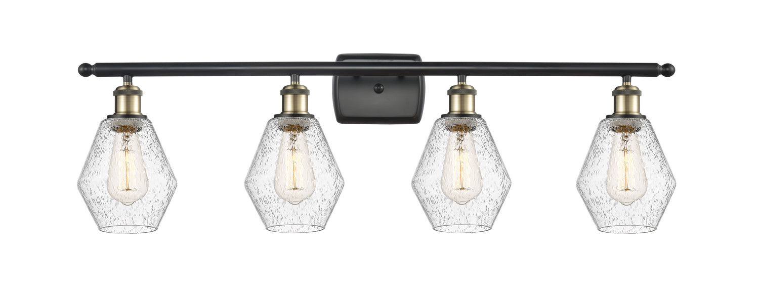Innovations 516-4W-BAB-G654-6 Four Light Bath Vanity, Black Antique Brass