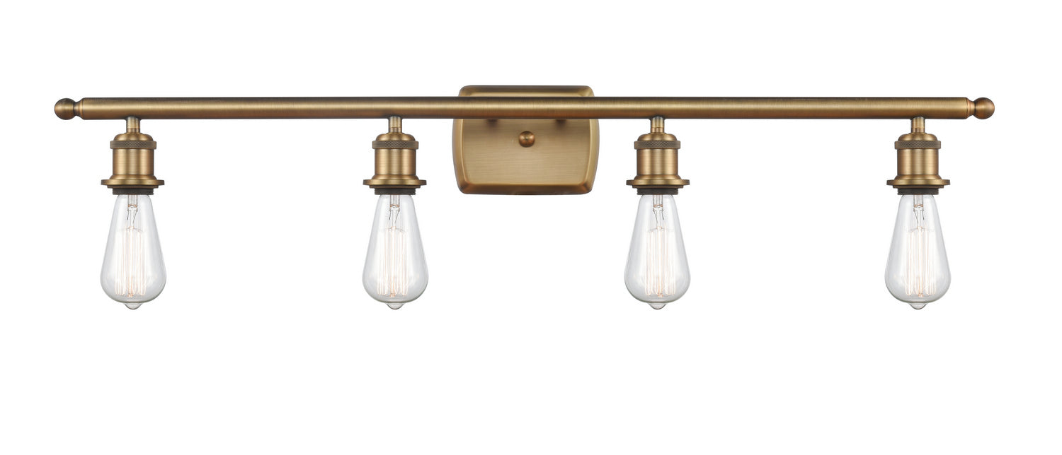 Innovations 516-4W-BB Four Light Bath Vanity, Brushed Brass