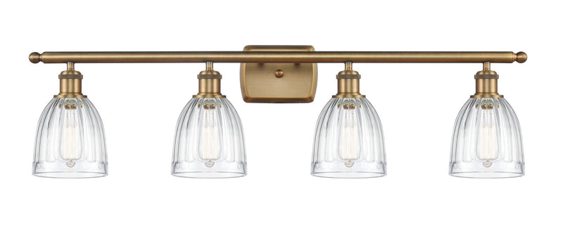 Innovations 516-4W-BB-G442 Four Light Bath Vanity, Brushed Brass