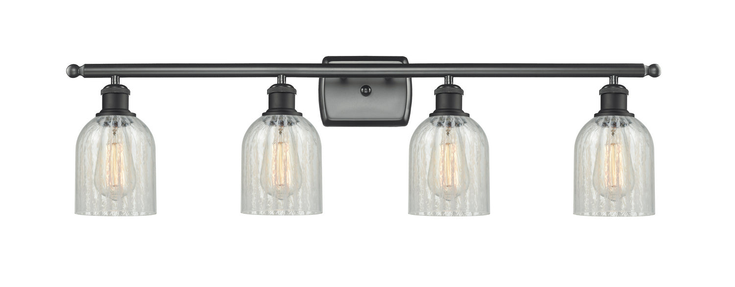 Innovations 516-4W-BK-G2511 Four Light Bath Vanity, Matte Black
