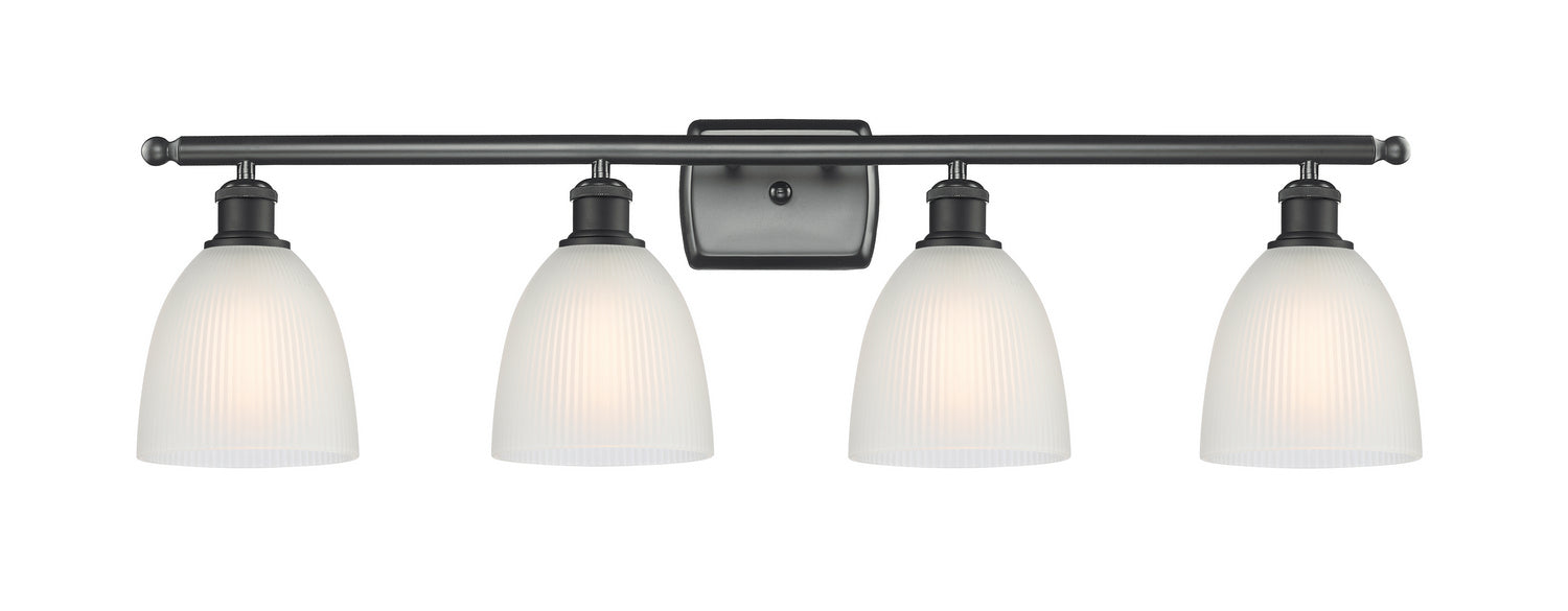 Innovations 516-4W-BK-G381 Four Light Bath Vanity, Matte Black