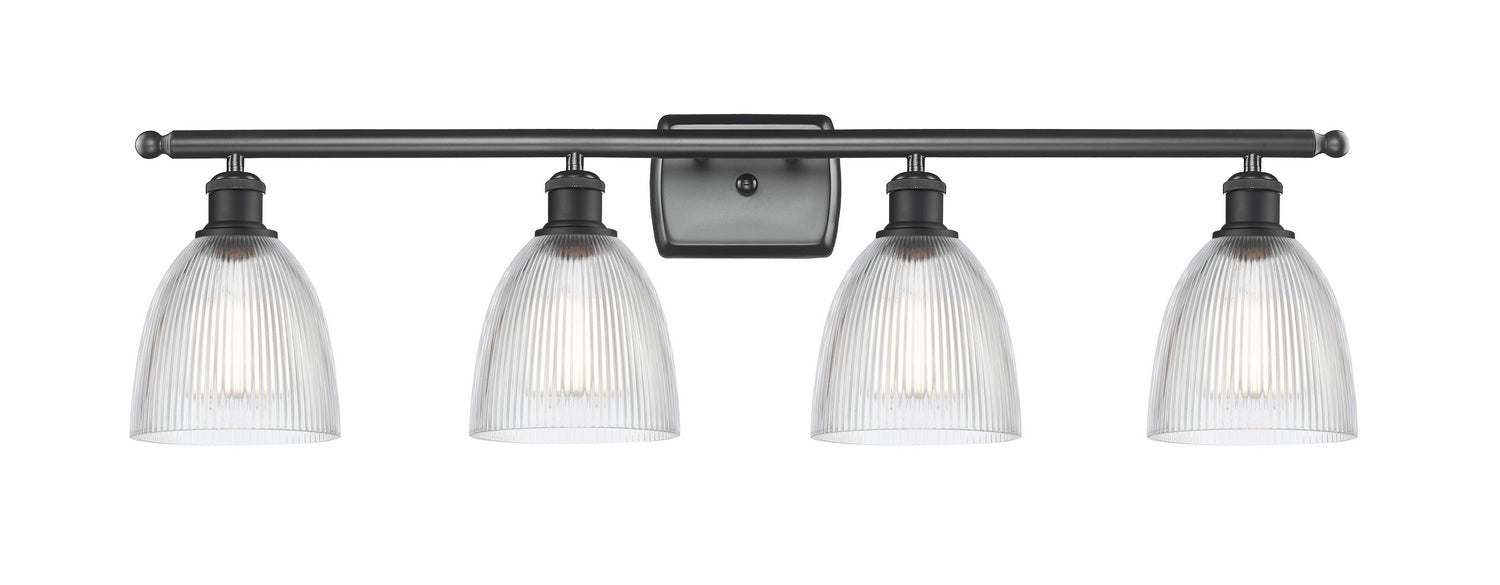 Innovations 516-4W-BK-G382 Four Light Bath Vanity, Matte Black