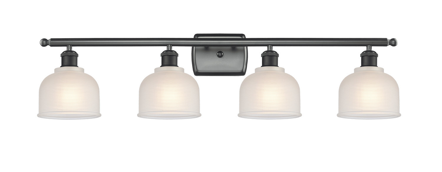 Innovations 516-4W-BK-G411-LED LED Bath Vanity, Matte Black