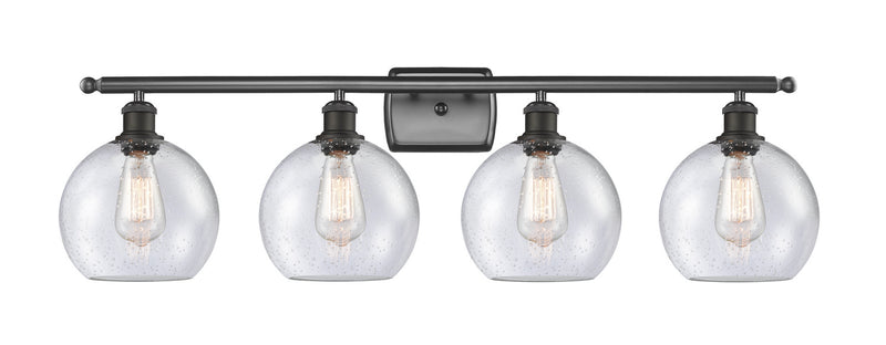 Innovations 516-4W-OB-G124-8 Four Light Bath Vanity, Oil Rubbed Bronze