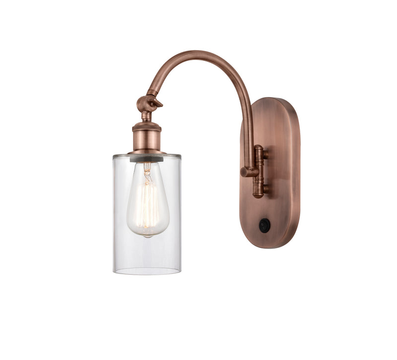 Innovations 518-1W-AC-G802 One Light Wall Sconce, Antique Copper