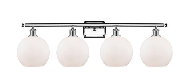 Innovations 516-4W-PC-G121-8 Four Light Bath Vanity, Polished Chrome