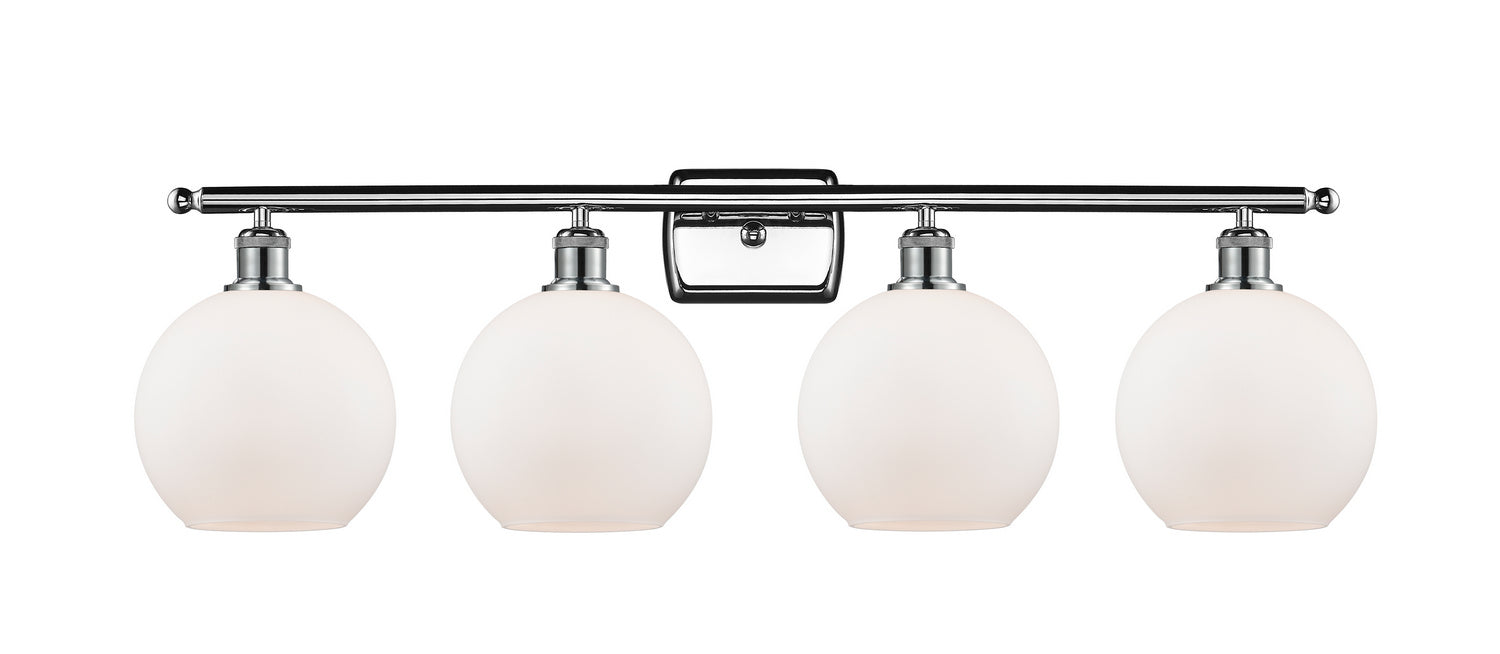 Innovations 516-4W-PC-G121-8 Four Light Bath Vanity, Polished Chrome