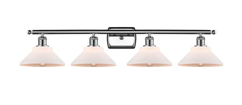 Innovations 516-4W-PC-G131 Four Light Bath Vanity, Polished Chrome