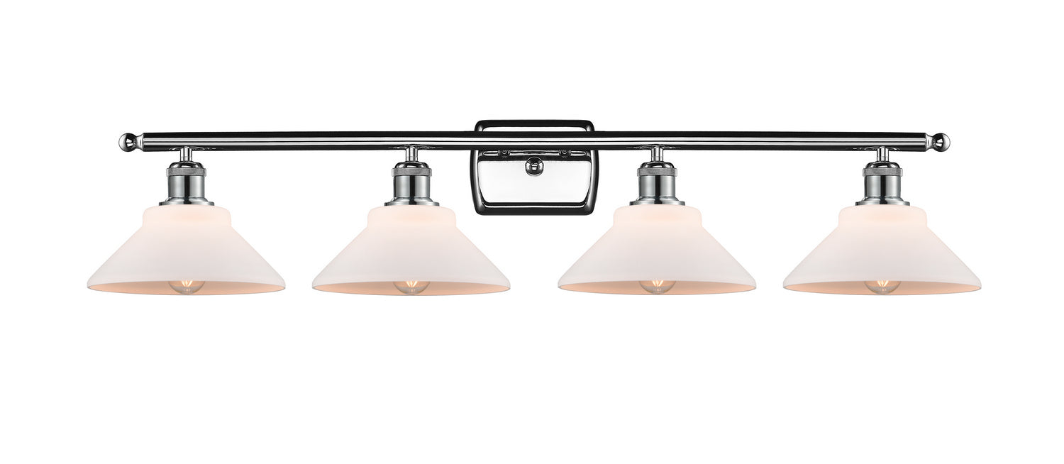 Innovations 516-4W-PC-G131 Four Light Bath Vanity, Polished Chrome