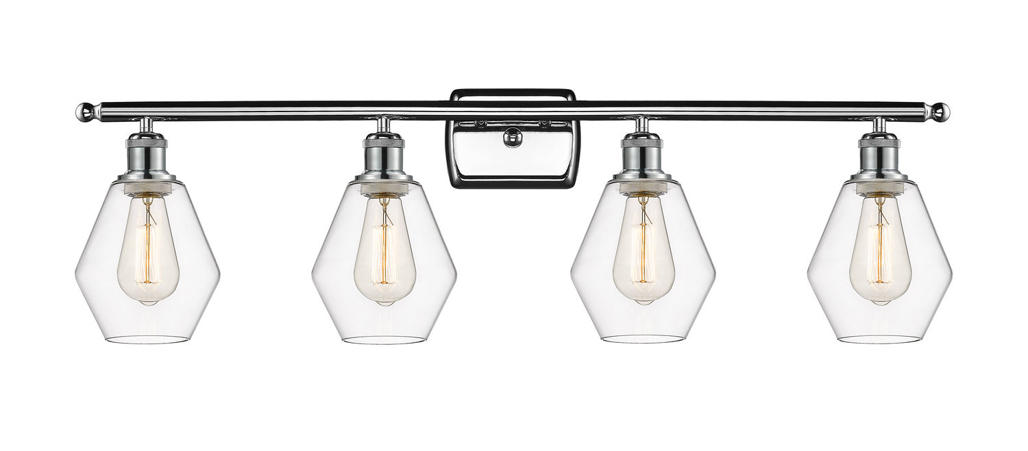 Innovations 516-4W-PC-G652-6 Four Light Bath Vanity, Polished Chrome