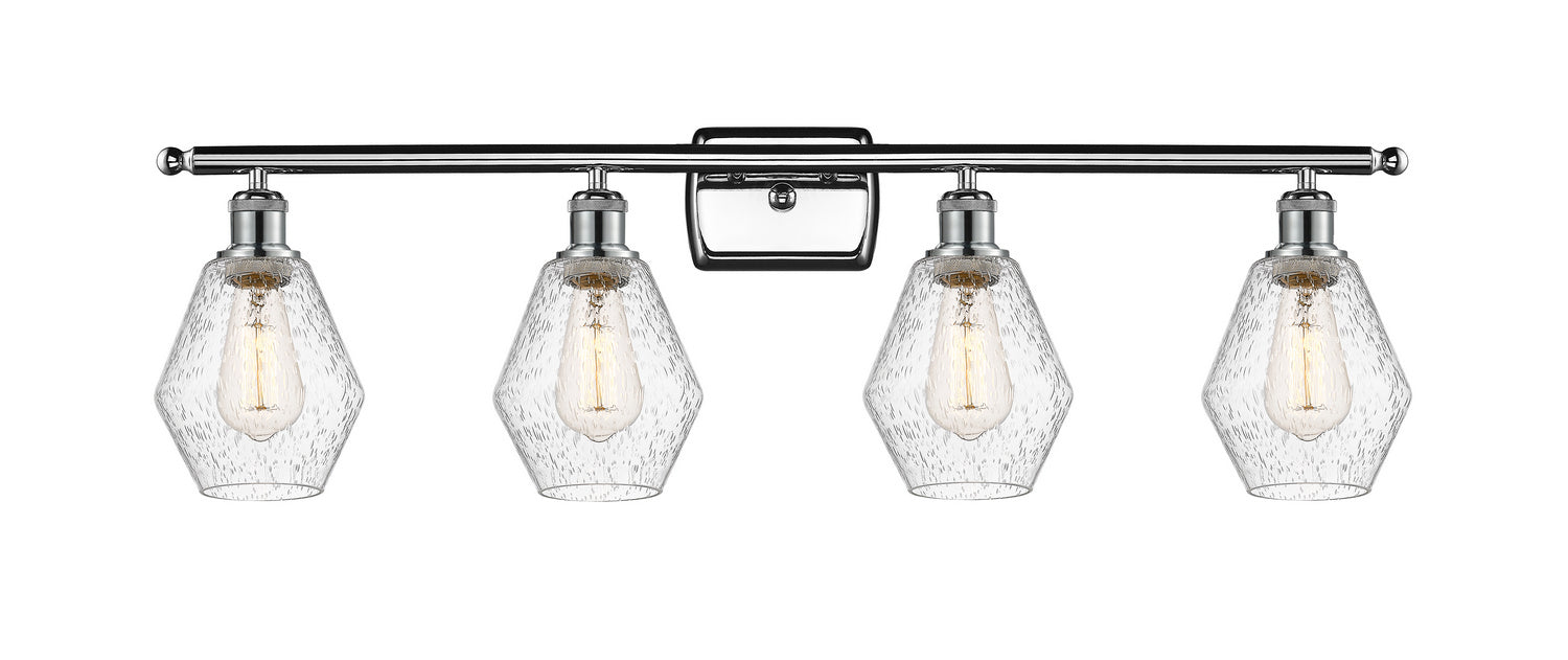 Innovations 516-4W-PC-G654-6 Four Light Bath Vanity, Polished Chrome