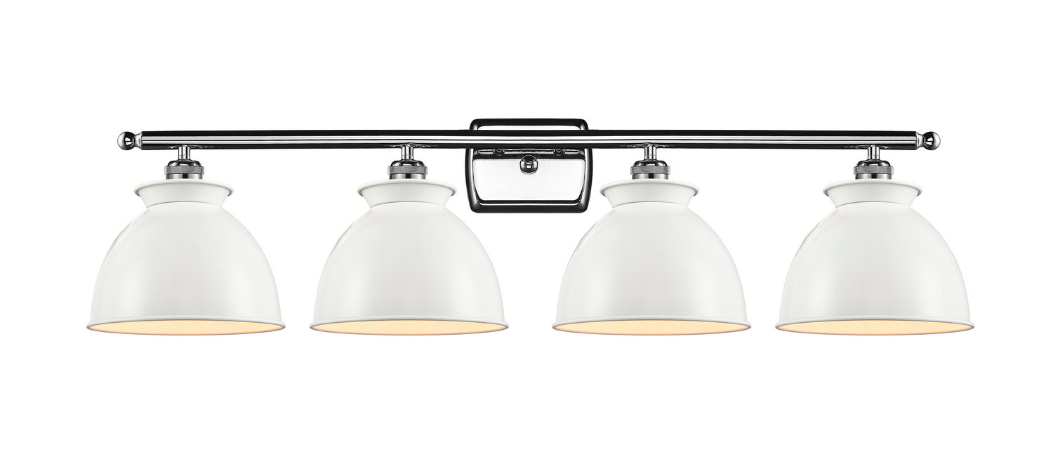 Innovations 516-4W-PC-M14-W Four Light Bath Vanity, Polished Chrome
