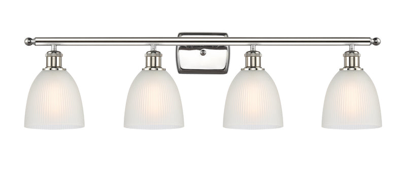 Innovations 516-4W-PN-G381 Four Light Bath Vanity, Polished Nickel