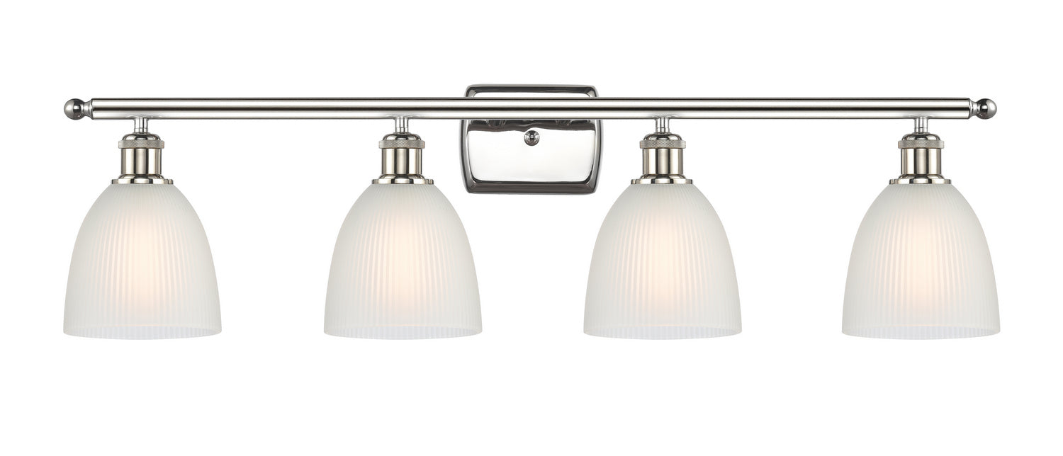 Innovations 516-4W-PN-G381 Four Light Bath Vanity, Polished Nickel